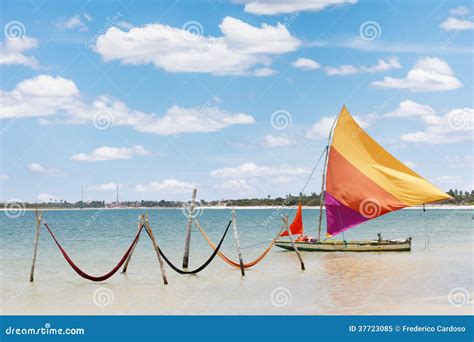 Beautiful Sail Boat And Cloudy Sky Stock Image Image Of Sail