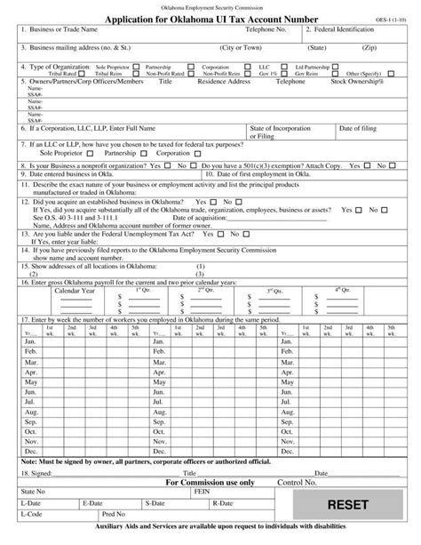 Oes 1 Form Fill Out Printable PDF Forms Online