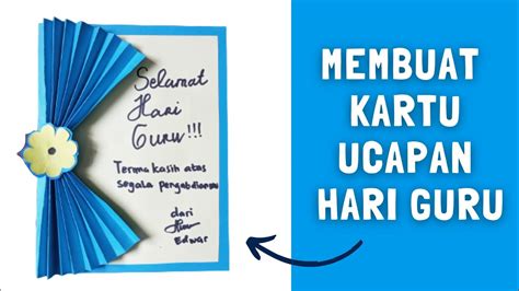 Cara Membuat Kartu Ucapan Hari Guru Dari Kertas Yang Mudah Simple YouTube