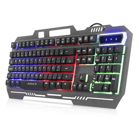 Teclado Gamer Semi Mec Nico Led Rgb Adapt Vel Para Celular Dorgadu