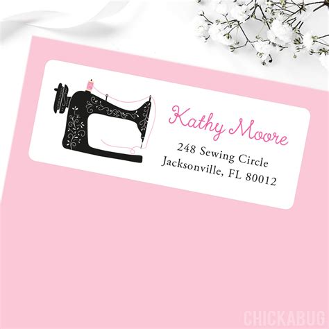 Sewing Machine Address Labels Chickabug