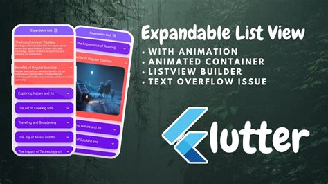 Expandable List View In Flutter With Animation Flutter Widget Of