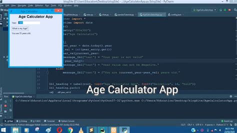 Simple Age Calculator App Tkinter Python 🔥🔥 Youtube