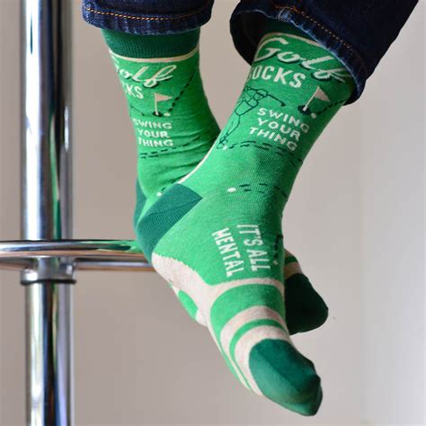 Blueq Mens Socks Golf Swing Your Thing Its All Mental The Design