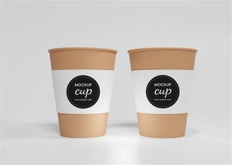 Mockup de taza de papel de café Archivo PSD Premium