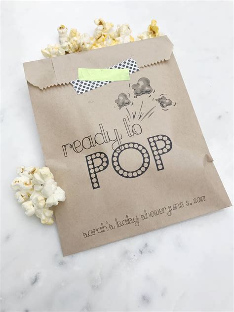 Ready To Pop Baby Shower Favor Bags Baby Shower Collection Etsy Uk