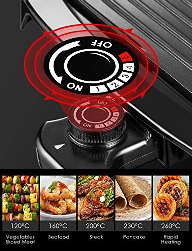 Electric Griddle Deik 2 In 1 Indoor Grill Smokeless Coated Non Stick Pancake Griddle 20x10