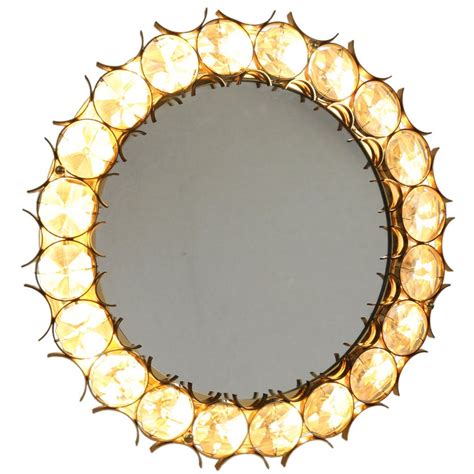 Illuminating Mirror With Facet Cut Crystals By Lobmeyr At 1stdibs