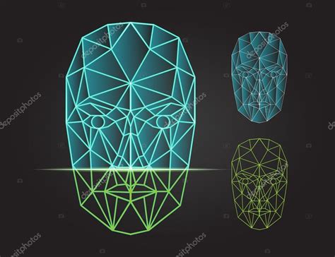 Face recognition and scanning - biometric security system. Vector illustration Stock Vector ...