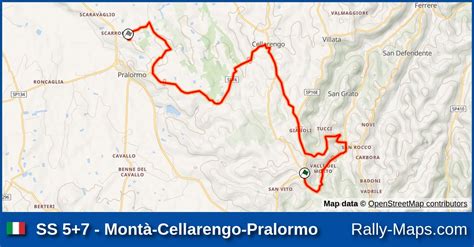 Ss Mont Cellarengo Pralormo Stage Map Rally Storico Carmagnola