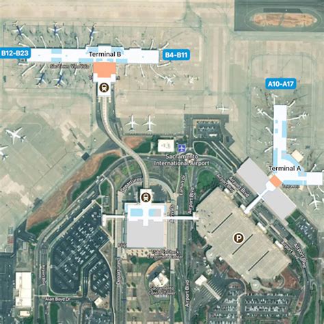 Sacramento Airport Map Smf Terminal Guide