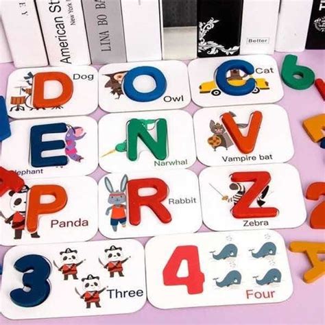 Flash Cards Abecedario Y Números Madera Montessori Inglés MercadoLibre