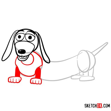 How to draw Slinky Dog | Toy Story - Sketchok easy drawing guides