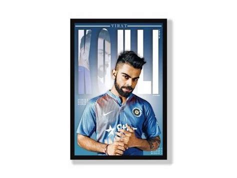 Virat Kohli Poster Indian Team Jersey Frame Canvas Service Waale At