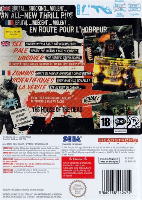 The House Of The Dead Overkill Cover Or Packaging Material Mobygames