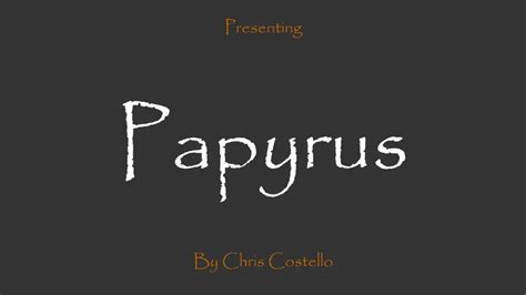 Papyrus Font Free Fonts World