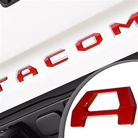 Letras Emblema Tacoma Rojo 3d Tapa Batea Caja 2023 2020 2016 499 En