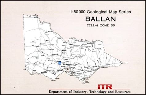 Ballan 1-50000 Geological Map Victoria - Maps, Books & Travel Guides