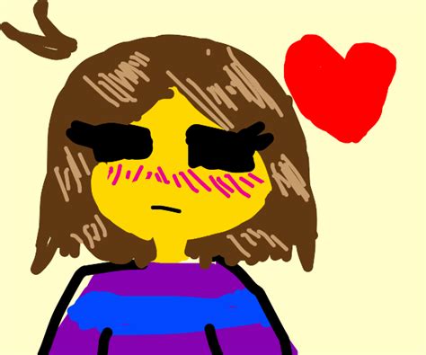 Frisk Undertale Blushing Drawception