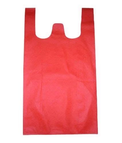 Plain Red W Cut Non Woven Bag For Shopping Sizedimension 12 X 17