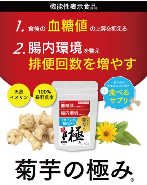 機能性表示食品・食べるサプリ「菊芋の極み」を9月14日に発売！～食後の血糖値の上昇を抑え、腸内環境を整え排便回数を増やす～｜リタヘルス株式会社