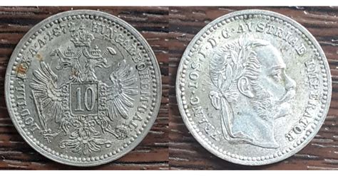 A119 MONEDA DIN ARGINT AUSTRIA 10 KREUZER 1872 MATRITA SPARTA