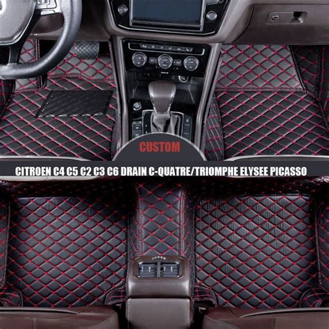 Custom Car Floor Mats For Citroen C C C C C Drain C Quatre