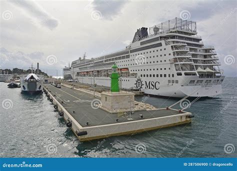 Cruise Ship At Split Harbour Croatia Editorial Image Image Of