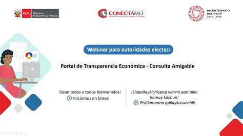 Webinar Para Autoridades Electas Portal De Transparencia Econ Mica