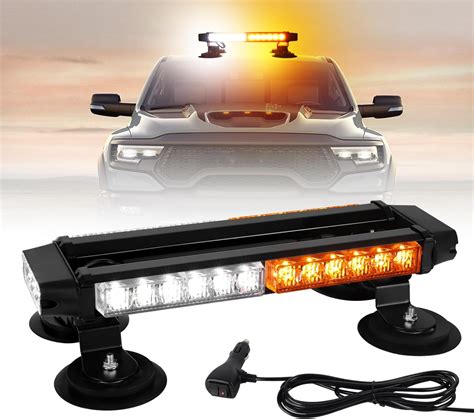 Amazon Afurkuot Amber White Flashing Beacon Strobe Light For