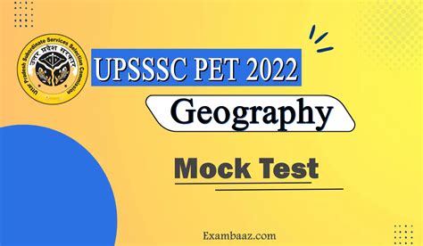 UPSSSC PET 2022 Geography MCQ जयगरफ स पछ जन वल इन सवल