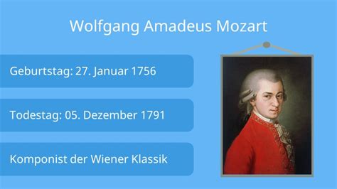 Wolfgang Amadeus Mozart • Steckbrief Lebenslauf Und Werke · Mit Video