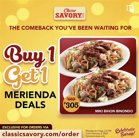 Manila Shopper Classic Savory Buy Get Online Merienda Promo