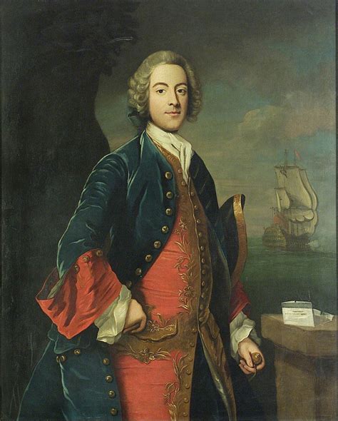 History Of Fashion Ab 1730 1740 British School Portrait Of A Naval