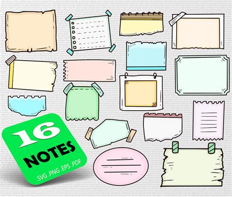 Notes Svgnote Svg Bundle Note Svg Note Clipartnote Vector Sticky