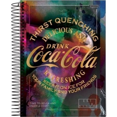 Caderno Espiral Universit Rio Capa Dura Mat Rias Folhas Coca