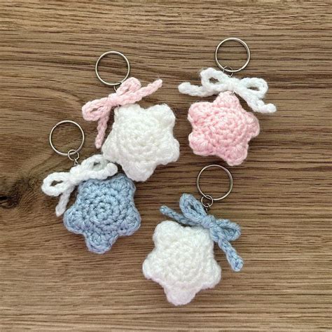 Crochet Star Keychain Etsy Canada In Crochet Projects Crochet