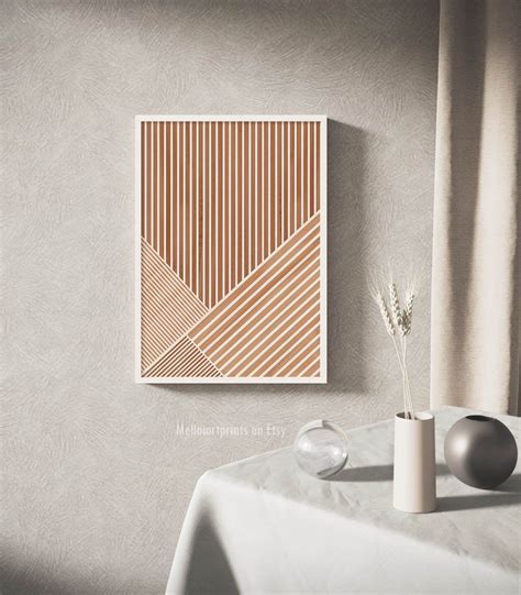 Geometrische WandkunstStreifen Posterdruckbare Etsy De Wandkunst