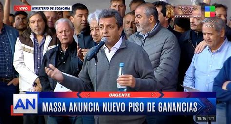 Sergio Massa anunció un nuevo piso de ganancias de 1 770 000 El