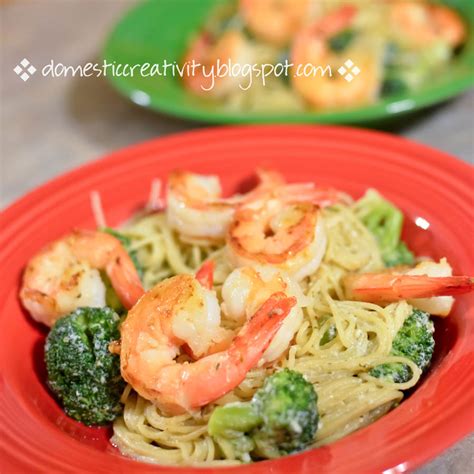 Domestic Creativity: Angel Hair Pasta with Garlic Shrimp and Broccoli