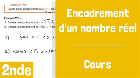 Cours Encadrement D Un R El Par Des Nombres D Cimaux Youtube