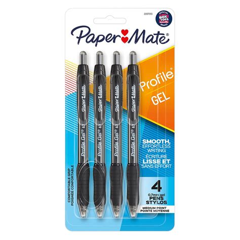 Stylos à encre gel à pointe rétractable Profile Paper Mate noir