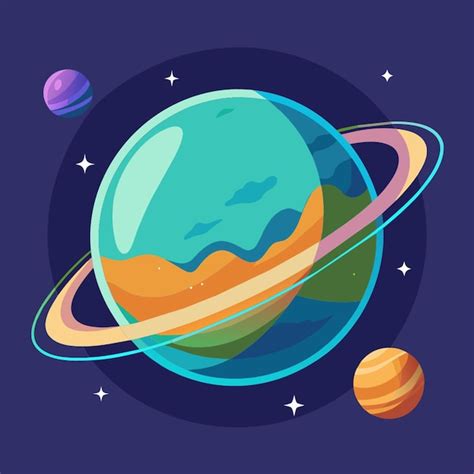 Planeta Con Todos Los Planetas Y Estrellas Vector Premium Generado Con Ia