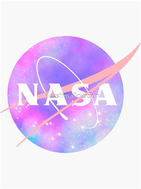 Pastel Pink NASA Logo Sticker For Sale By MarshmallowBun Redbubble