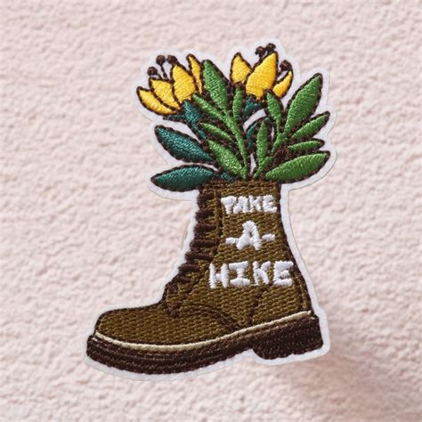 Hiking Iron On Patch Etsy