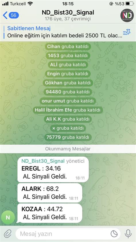 ND Eğitim Borsa on Twitter ndegitim telegram bist30 sinyal