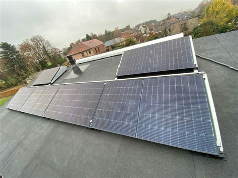 Zonnepanelen Glas Glas Plat Dak In Herentals