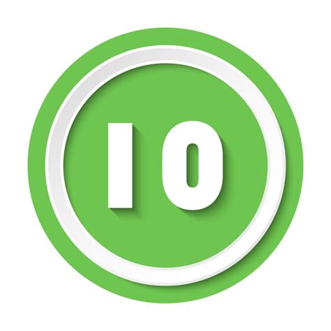 Number 10 PNGs for Free Download