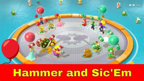 Super Mario Party Minigames Gameplay 18 Hammer And Sic Em Nintendo