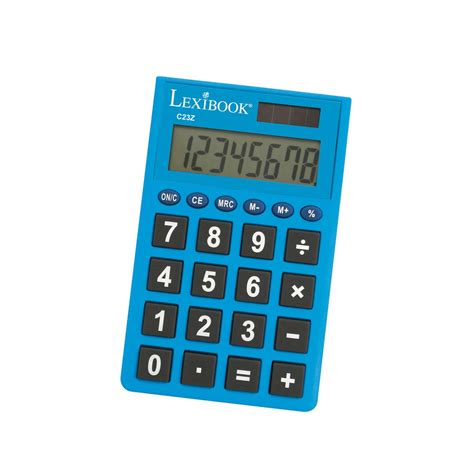 Lexibook Calculatrice Arithm Tique Mini De Poche Chiffres Bleue Pas